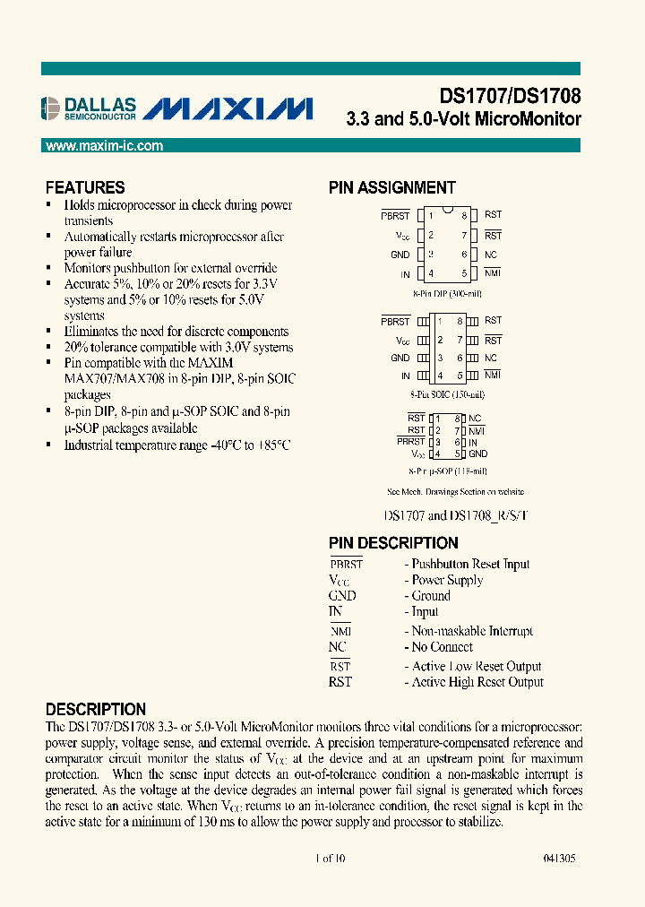 DS1708EUA_4276734.PDF Datasheet