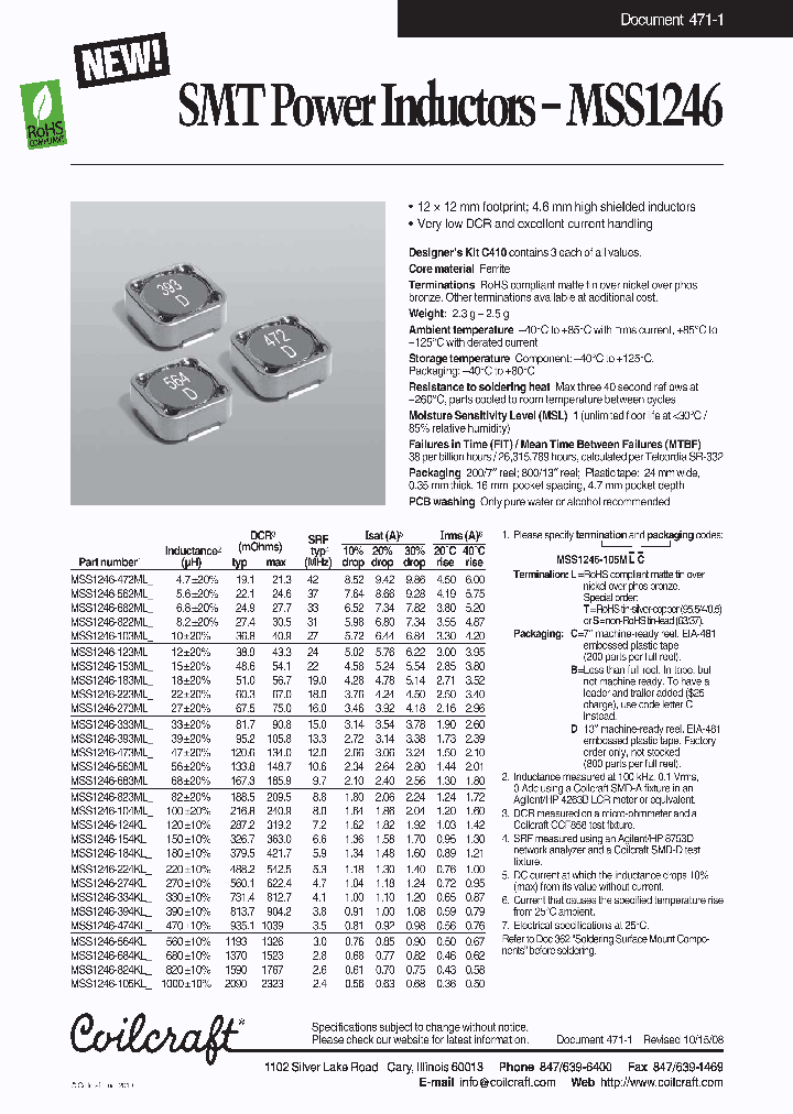 MSS1246-123MLB_4278885.PDF Datasheet