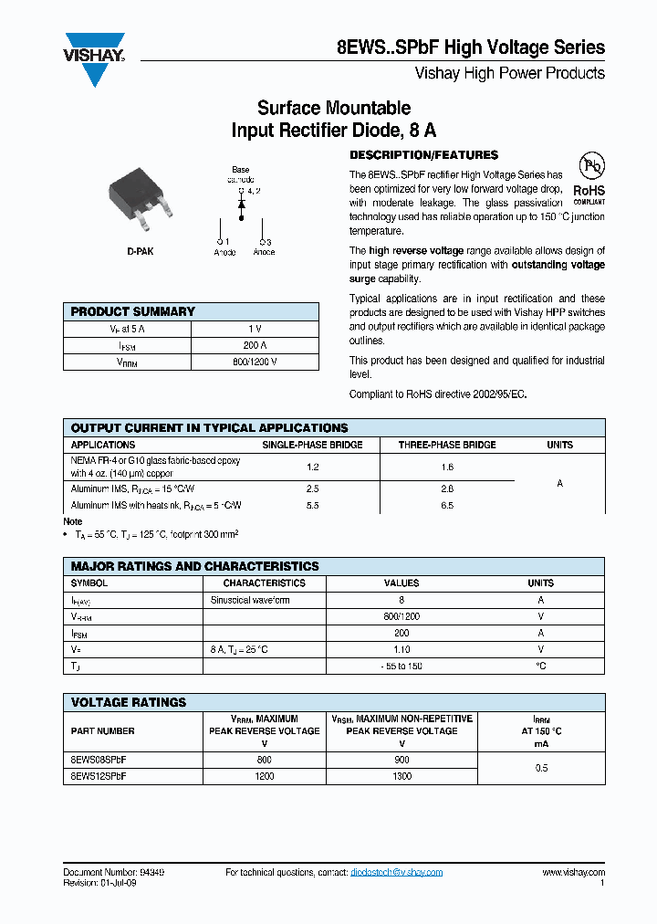 8EWS12STRLPBF_4283605.PDF Datasheet