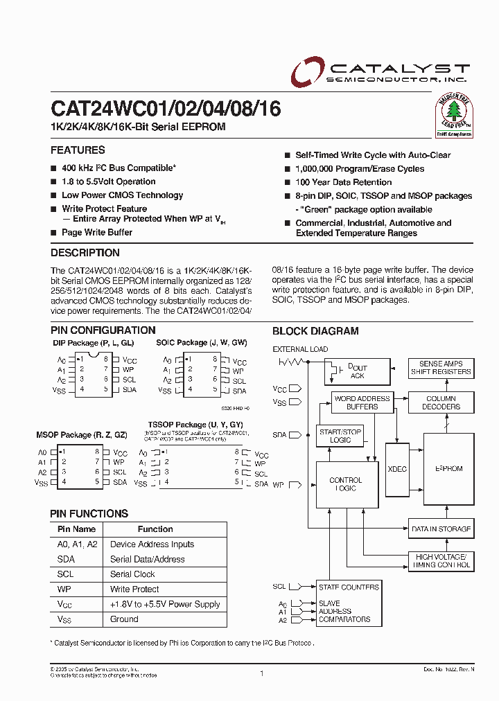 CAT24WC08YETE13F_4289160.PDF Datasheet