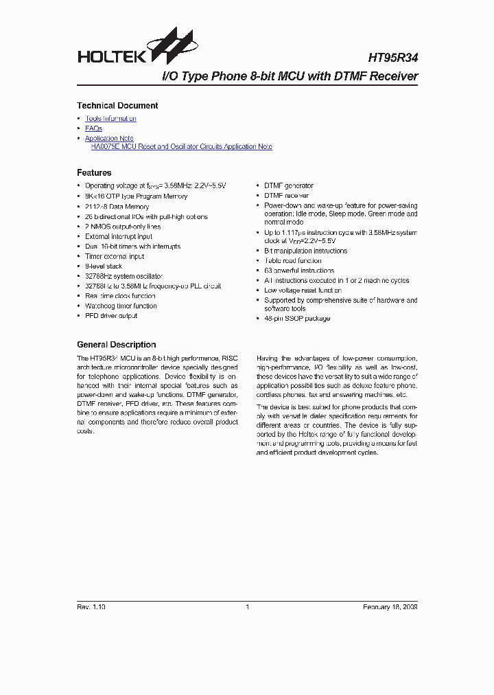 HT95R34_4310669.PDF Datasheet