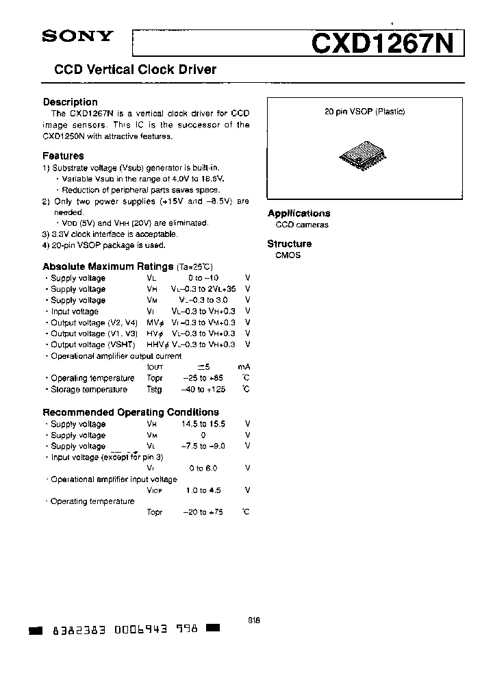 CXD1267N_4317961.PDF Datasheet