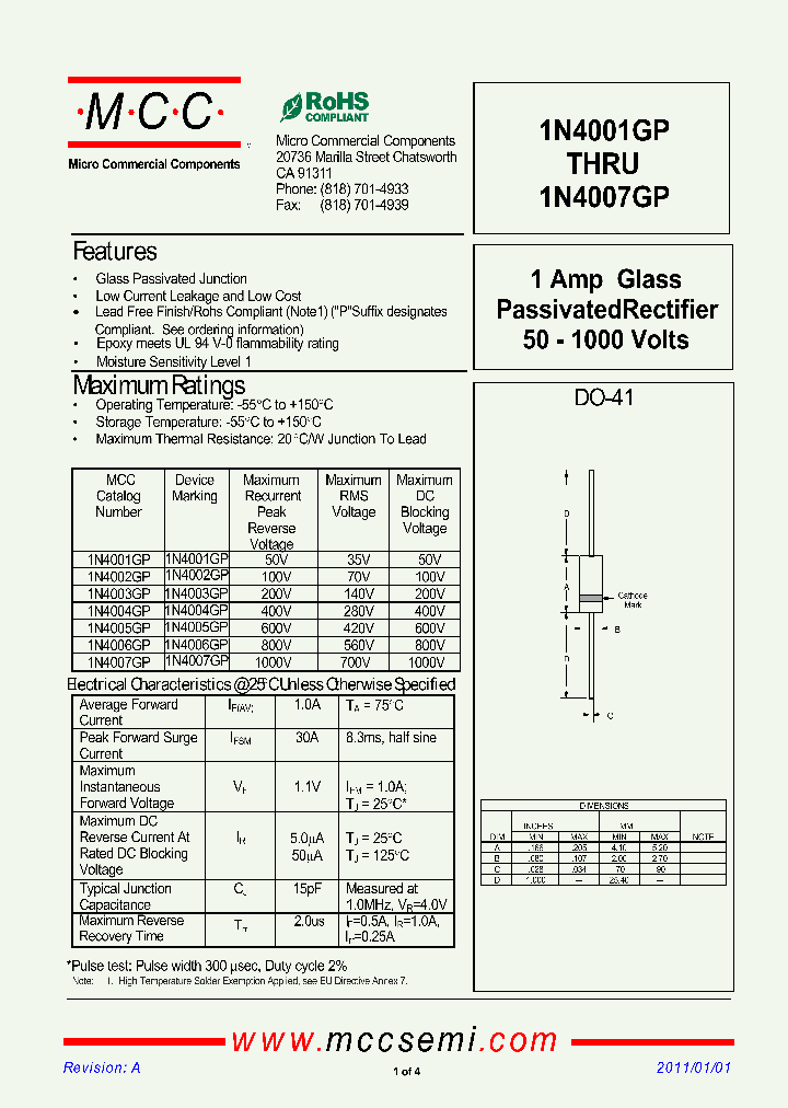 1N4004GP_4321499.PDF Datasheet