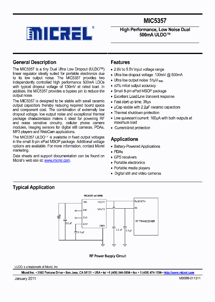 MIC5357-GFYMME_4353930.PDF Datasheet