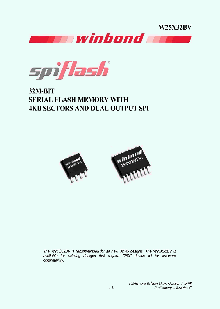 W25X32BVSFIG_4363909.PDF Datasheet