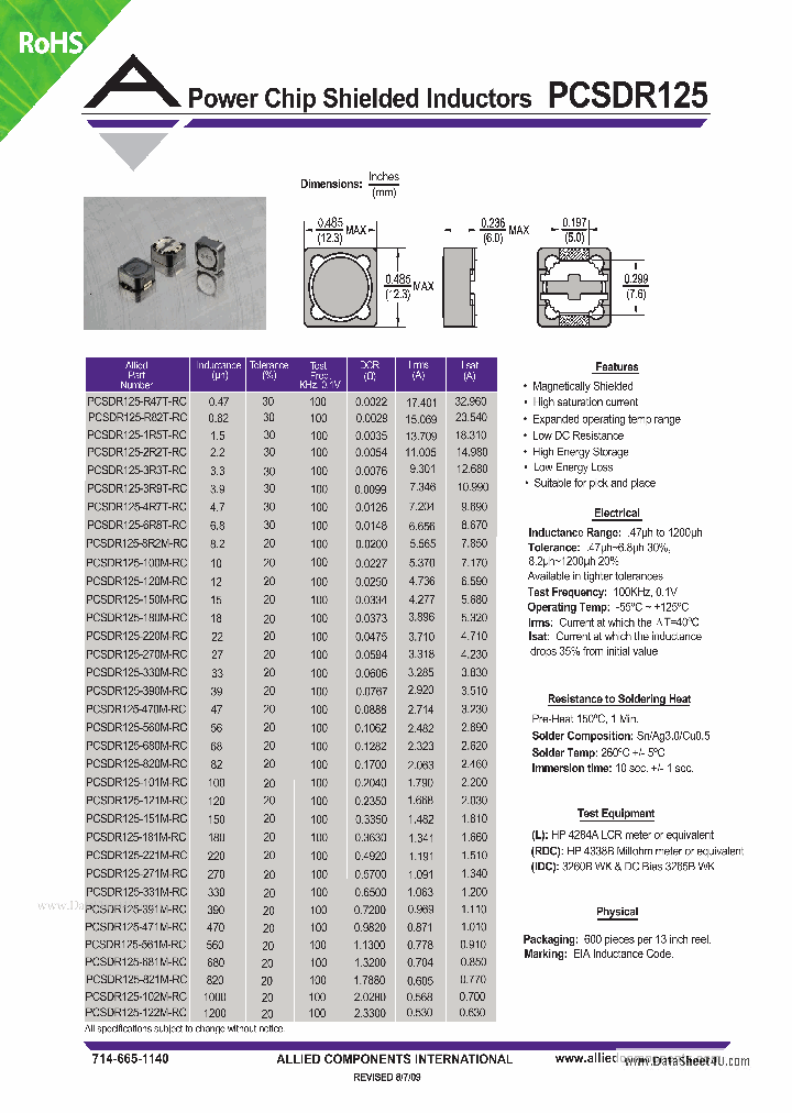 PCSDR125_4390144.PDF Datasheet