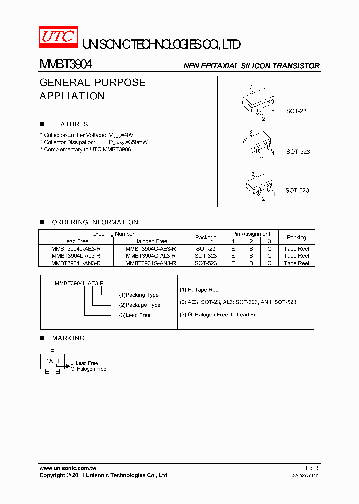 MMBT3904G-AL3-R_4400874.PDF Datasheet