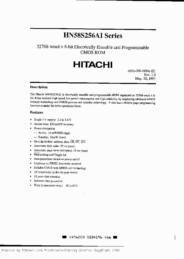 HN58S256A1SERIES_4433549.PDF Datasheet