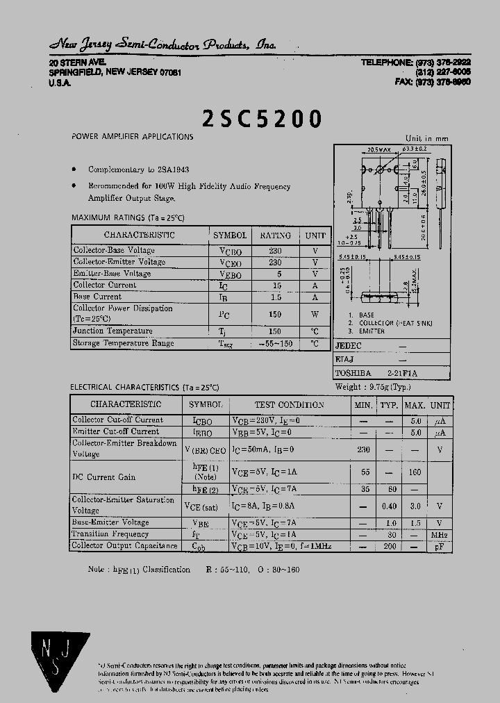 2SC5200_4442319.PDF Datasheet