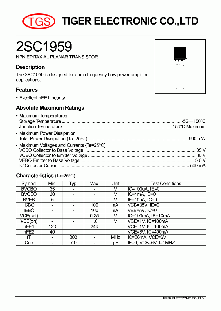 2SC1959_4468740.PDF Datasheet