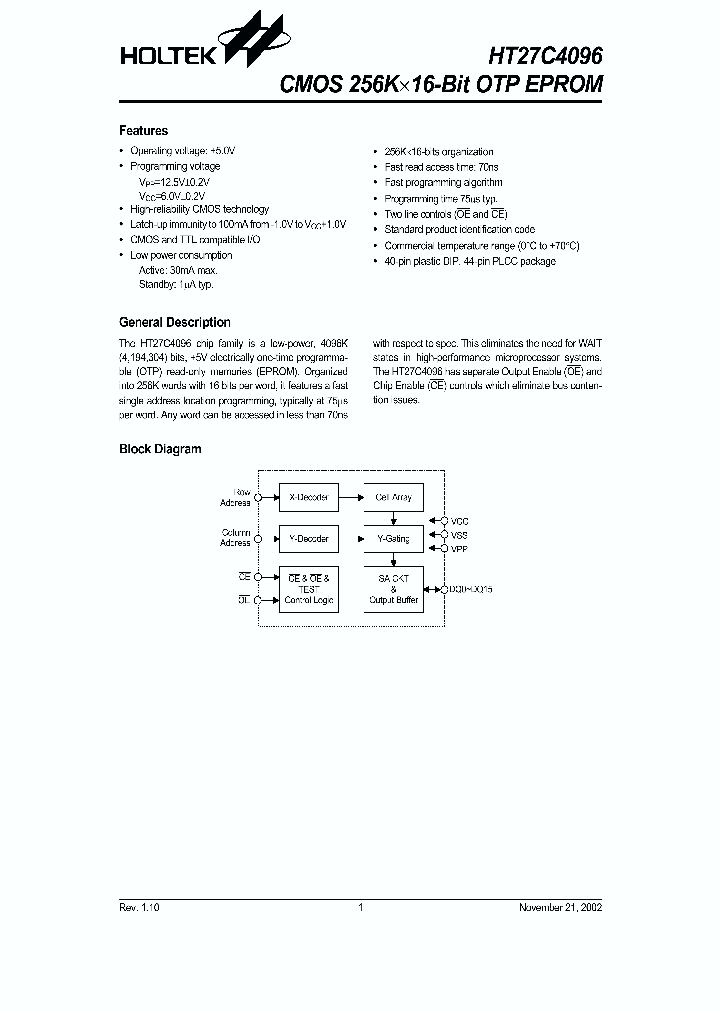 HT27C4096_4473584.PDF Datasheet