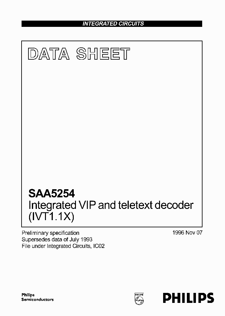 SAA5254P_4477603.PDF Datasheet
