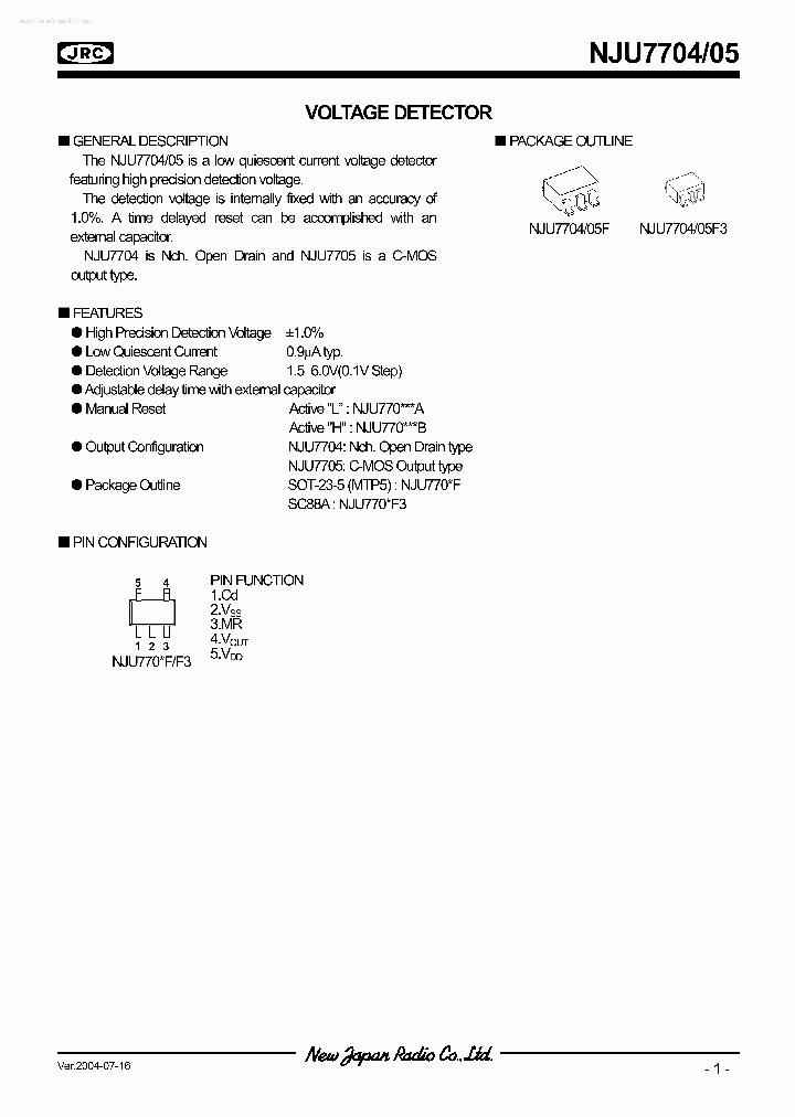 NJU7705_4480937.PDF Datasheet