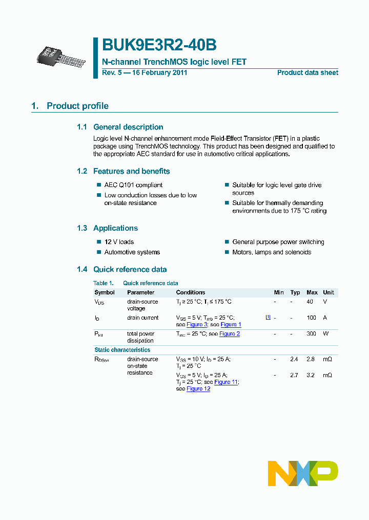 BUK9E3R2-40B_4489252.PDF Datasheet