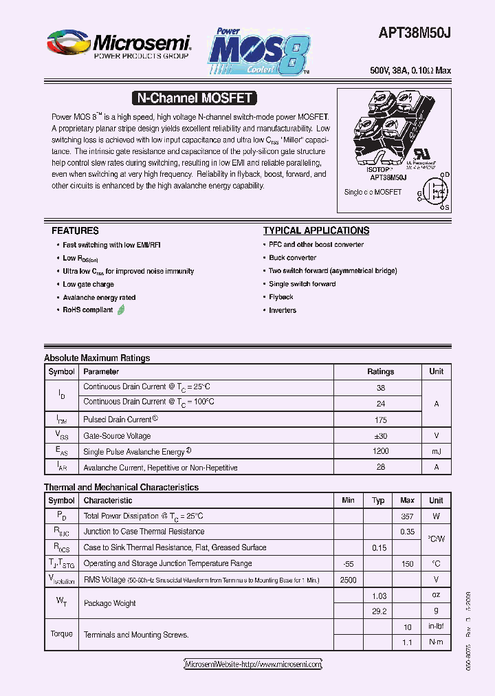 APT38M50J09_4495020.PDF Datasheet