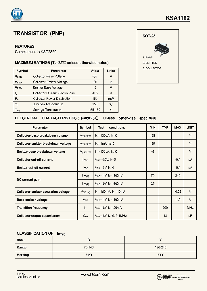 KSA1182_4497717.PDF Datasheet