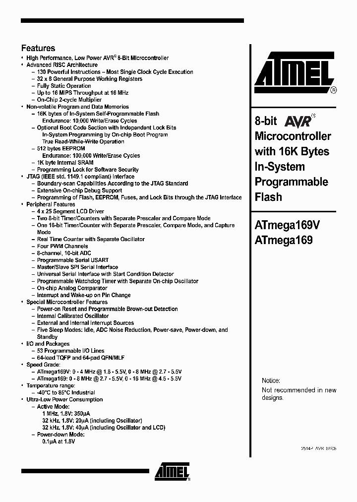 ATMEGA169V-8MI_4503337.PDF Datasheet