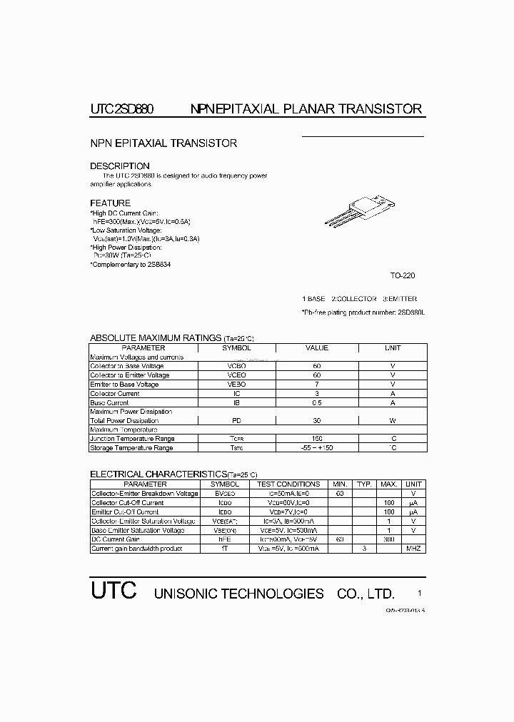 2SD880_4505352.PDF Datasheet