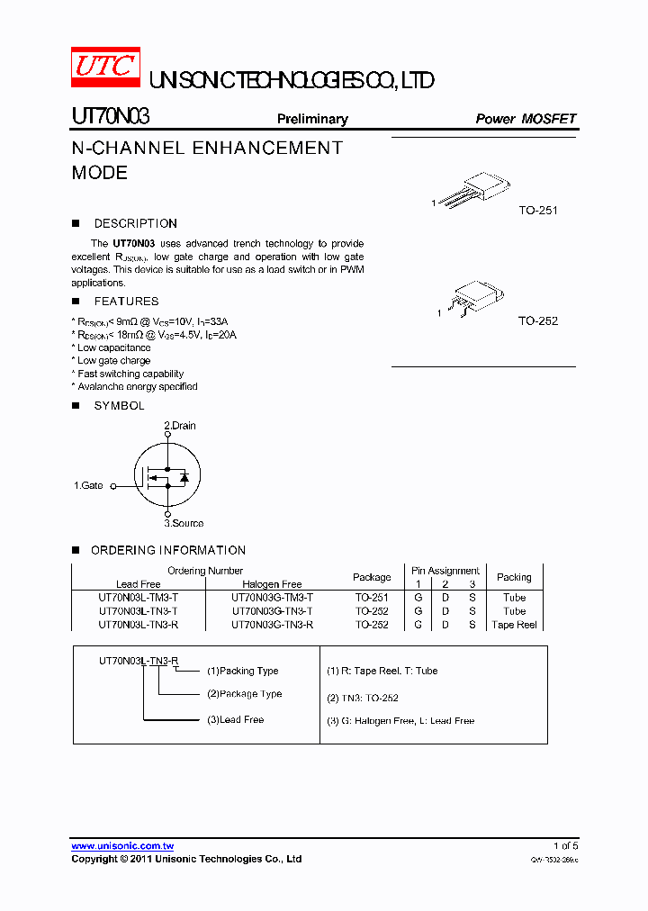 UT70N03L-TM3-T_4507557.PDF Datasheet