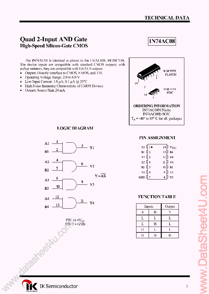 IN74AC08_4508447.PDF Datasheet