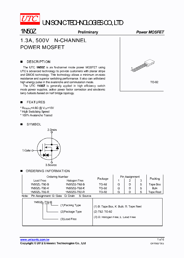 1N50ZL-T92-B_4510553.PDF Datasheet