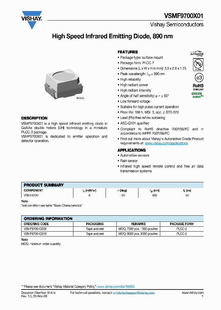 VSMF9700-GS18_4534314.PDF Datasheet