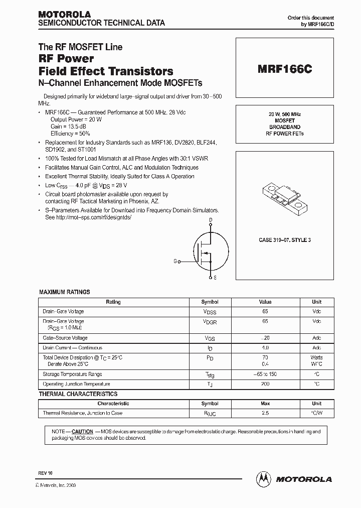 MRF166C_4541714.PDF Datasheet