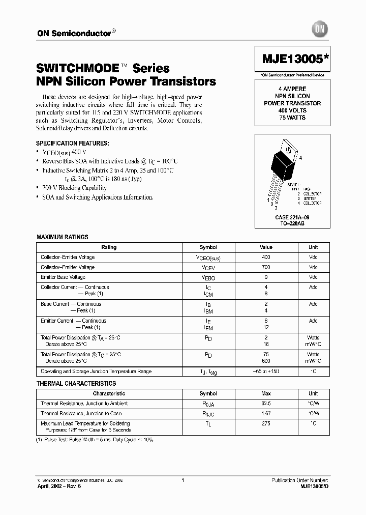 MJE13005-D_4544627.PDF Datasheet