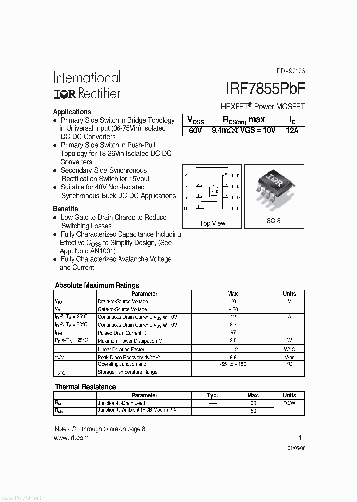 IRF7855PBF_4561867.PDF Datasheet