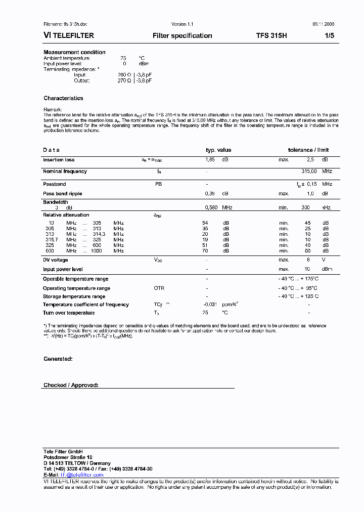 TFS315H_4564370.PDF Datasheet