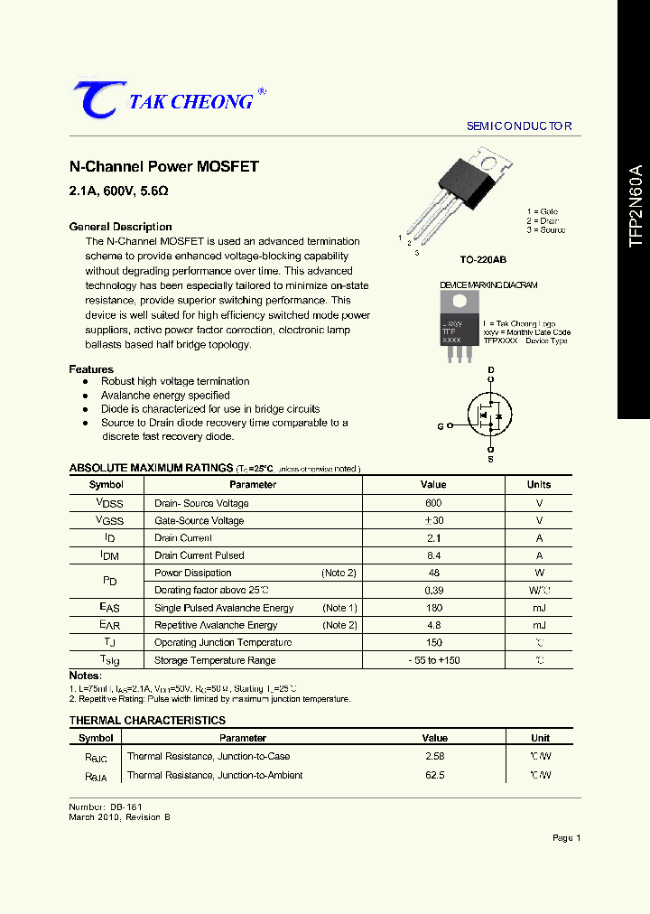 TFP2N60A_4573019.PDF Datasheet