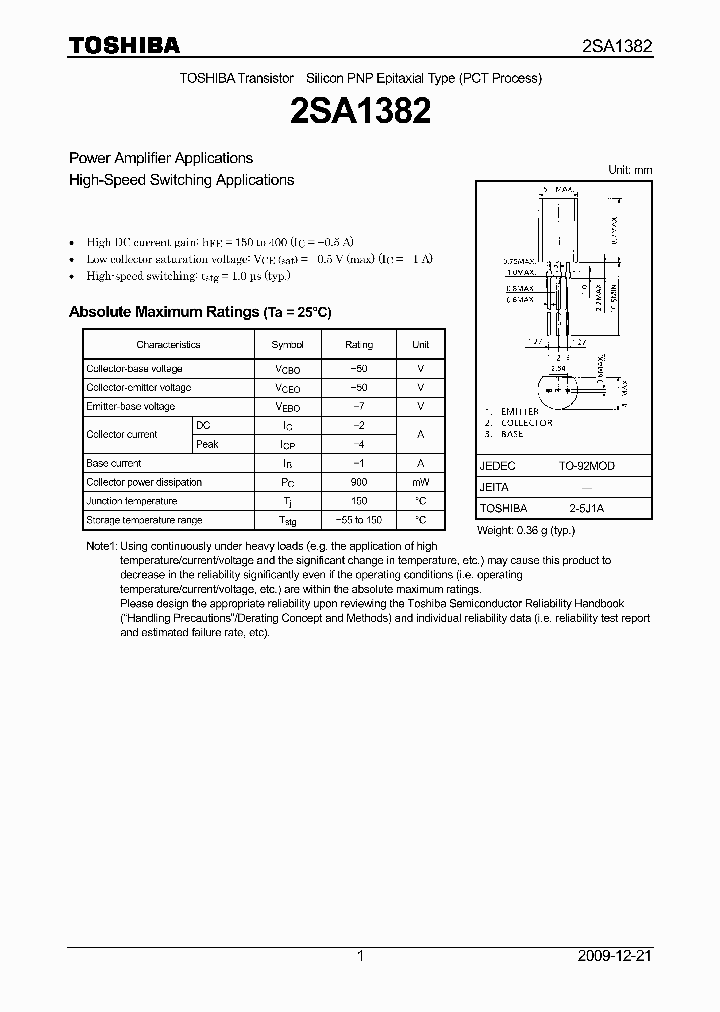 2SA1382_4606049.PDF Datasheet