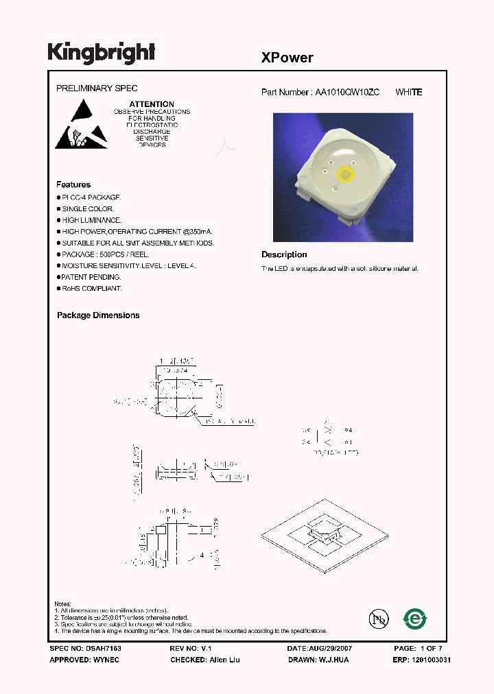 AA1010QW10ZC_4608965.PDF Datasheet