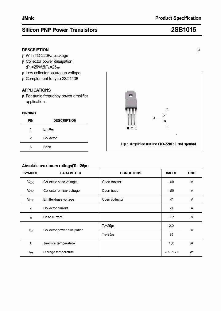 2SB1015_4625419.PDF Datasheet