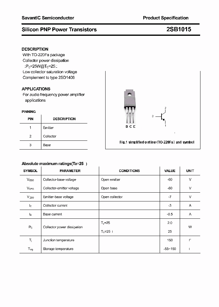 2SB1015_4625418.PDF Datasheet