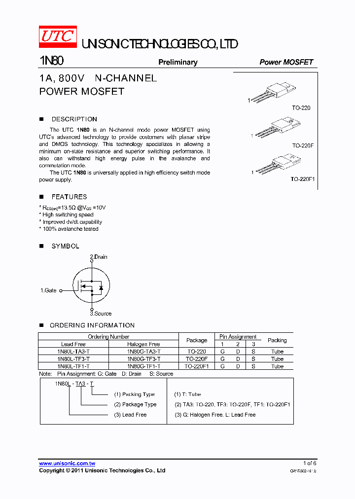 1N80G-TA3-T_4625991.PDF Datasheet