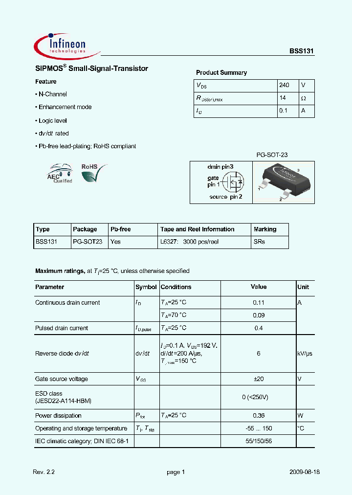 BSS13109_4629046.PDF Datasheet