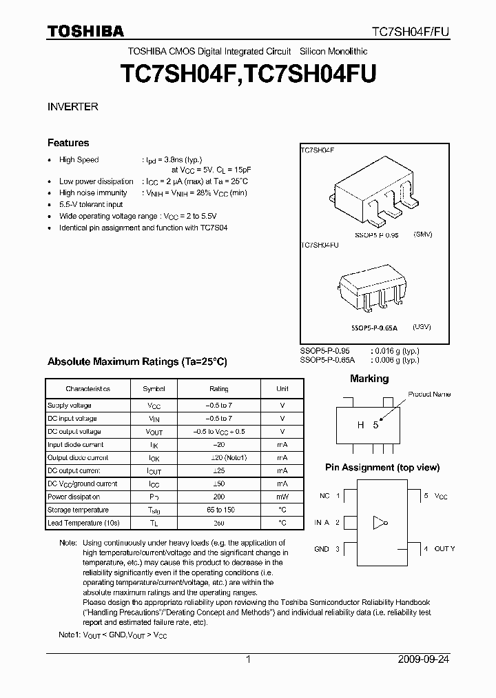 TC7SH04FU09_4632347.PDF Datasheet