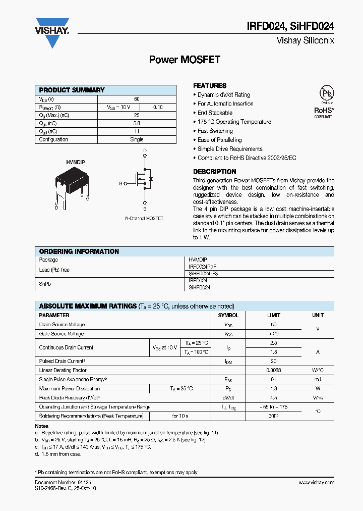 IRFD02410_4638522.PDF Datasheet