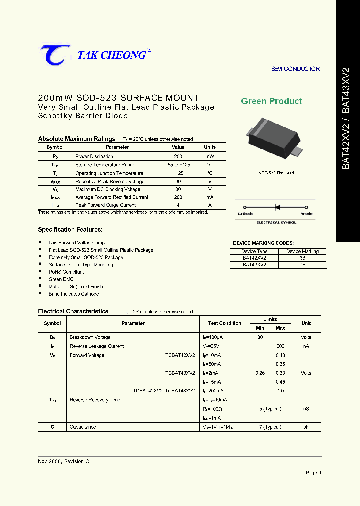 BAT43XV2_4639632.PDF Datasheet