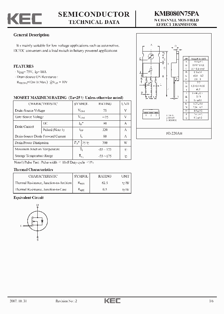 KMB080N75PA_4656398.PDF Datasheet