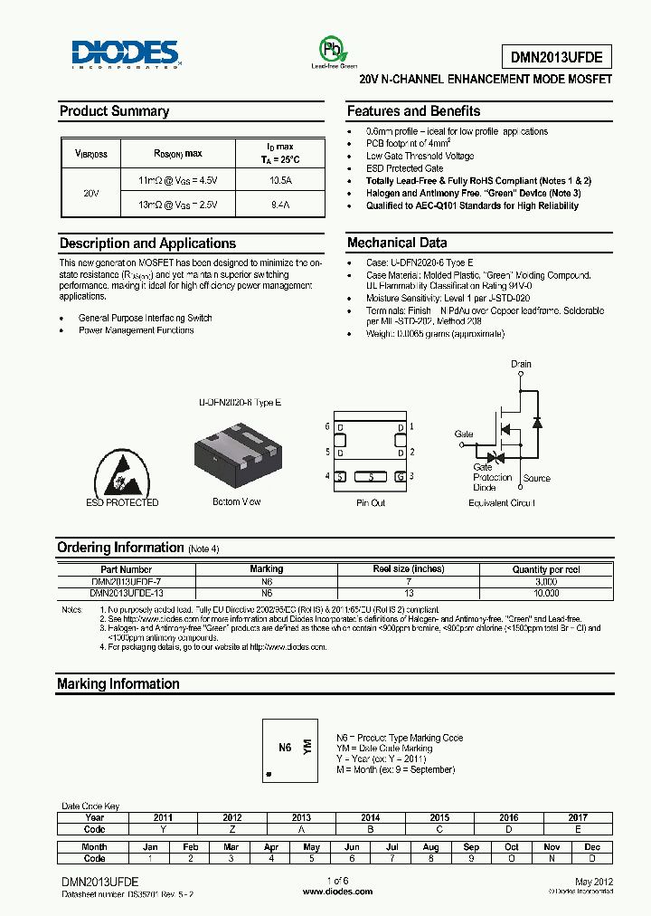 DMN2013UFDE-13_4665655.PDF Datasheet