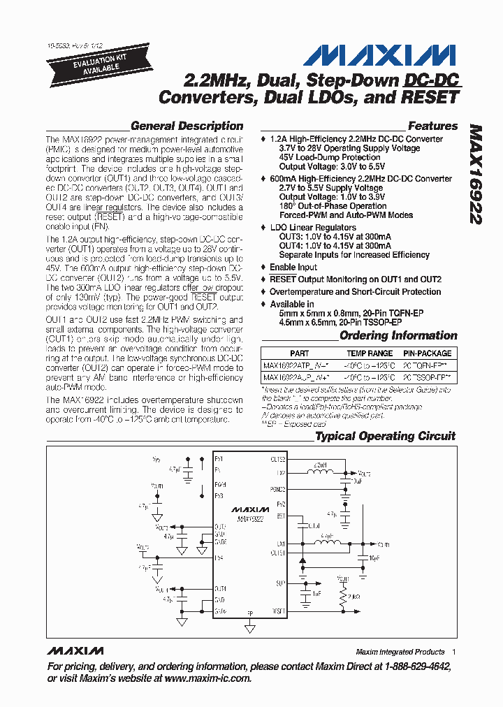 MAX1692212_4677455.PDF Datasheet