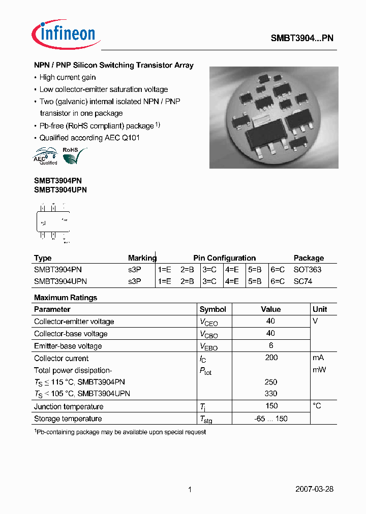 SMBT3904PN_4683544.PDF Datasheet