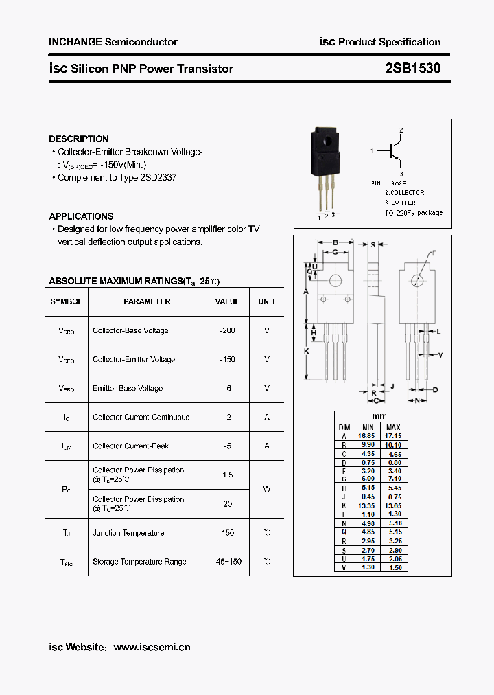 2SB1530_4684315.PDF Datasheet