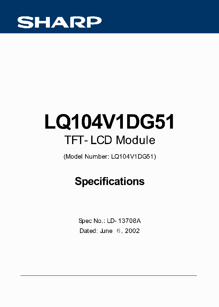 LQ104V1DG51_4688413.PDF Datasheet
