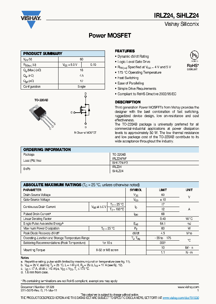 IRLZ2411_4691483.PDF Datasheet