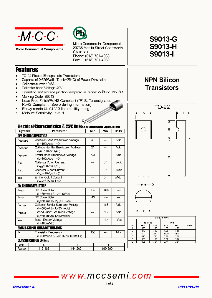 S9013-G_4695314.PDF Datasheet