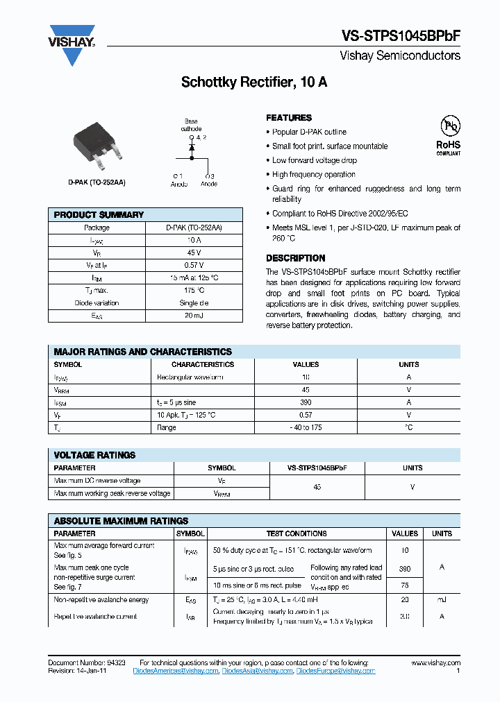 STPS1045BPBF11_4696494.PDF Datasheet