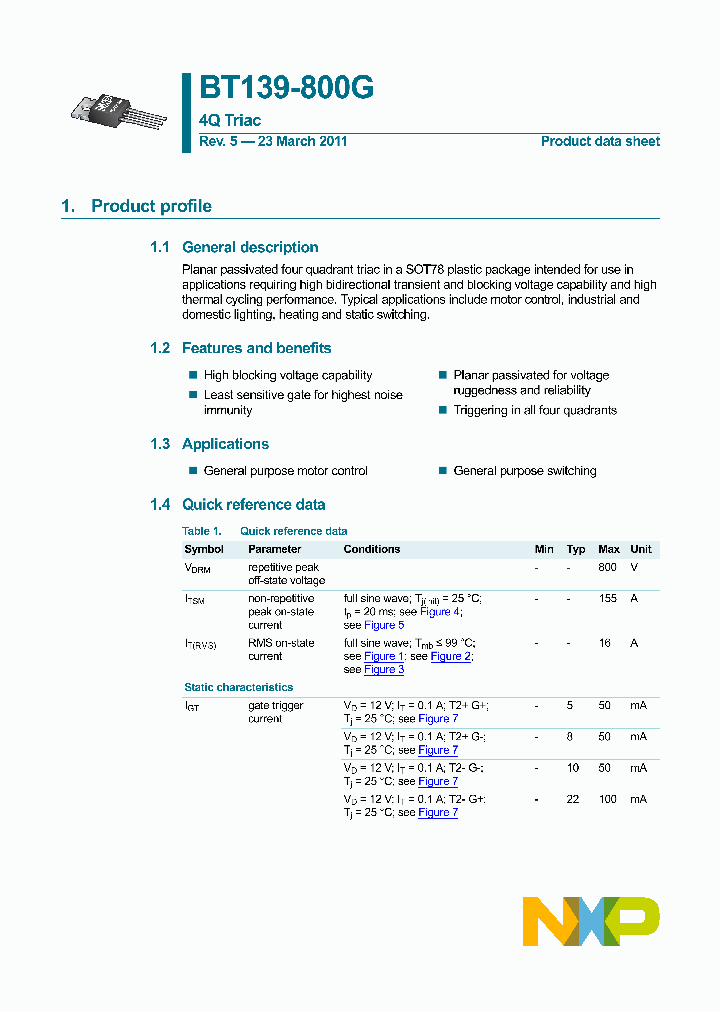 BT139-800G_4707292.PDF Datasheet